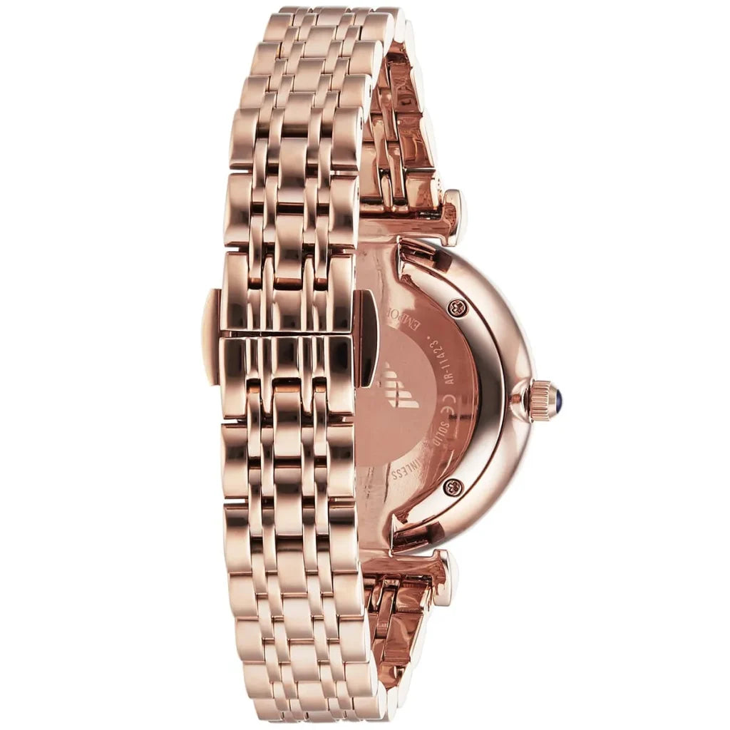 Emporio Armani Gianni T-Bar AR11423 Women’s Watch – Multicolor Dial Rose Gold Stainless Steel Elegant Fashion Watch