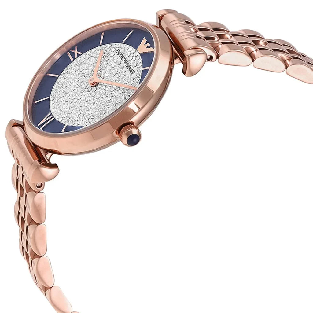 Emporio Armani Gianni T-Bar AR11423 Women’s Watch – Multicolor Dial Rose Gold Stainless Steel Elegant Fashion Watch
