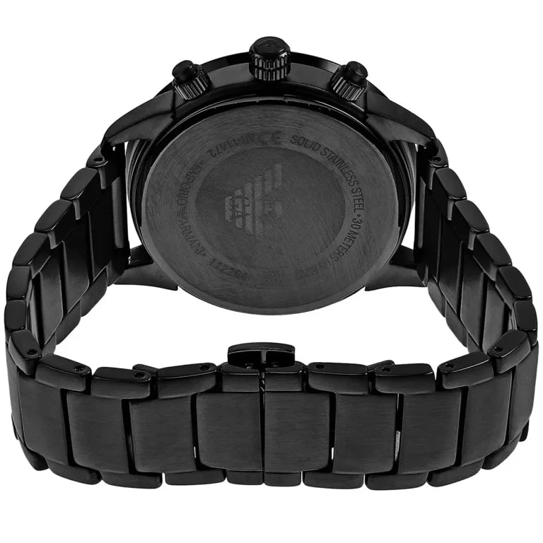 Emporio Armani AR11472 Men’s Analog Watch – 43mm Green Dial with Black Stainless Steel Strap