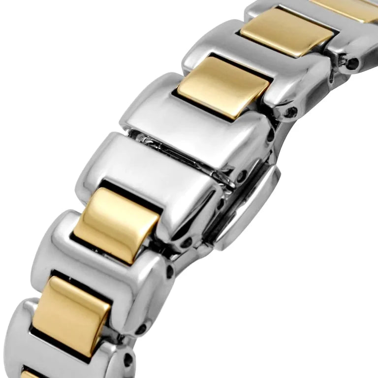 Emporio Armani Women’s Mia AR11524 Two-Tone Stainless Steel Watch – White Mother of Pearl Dial, 32mm