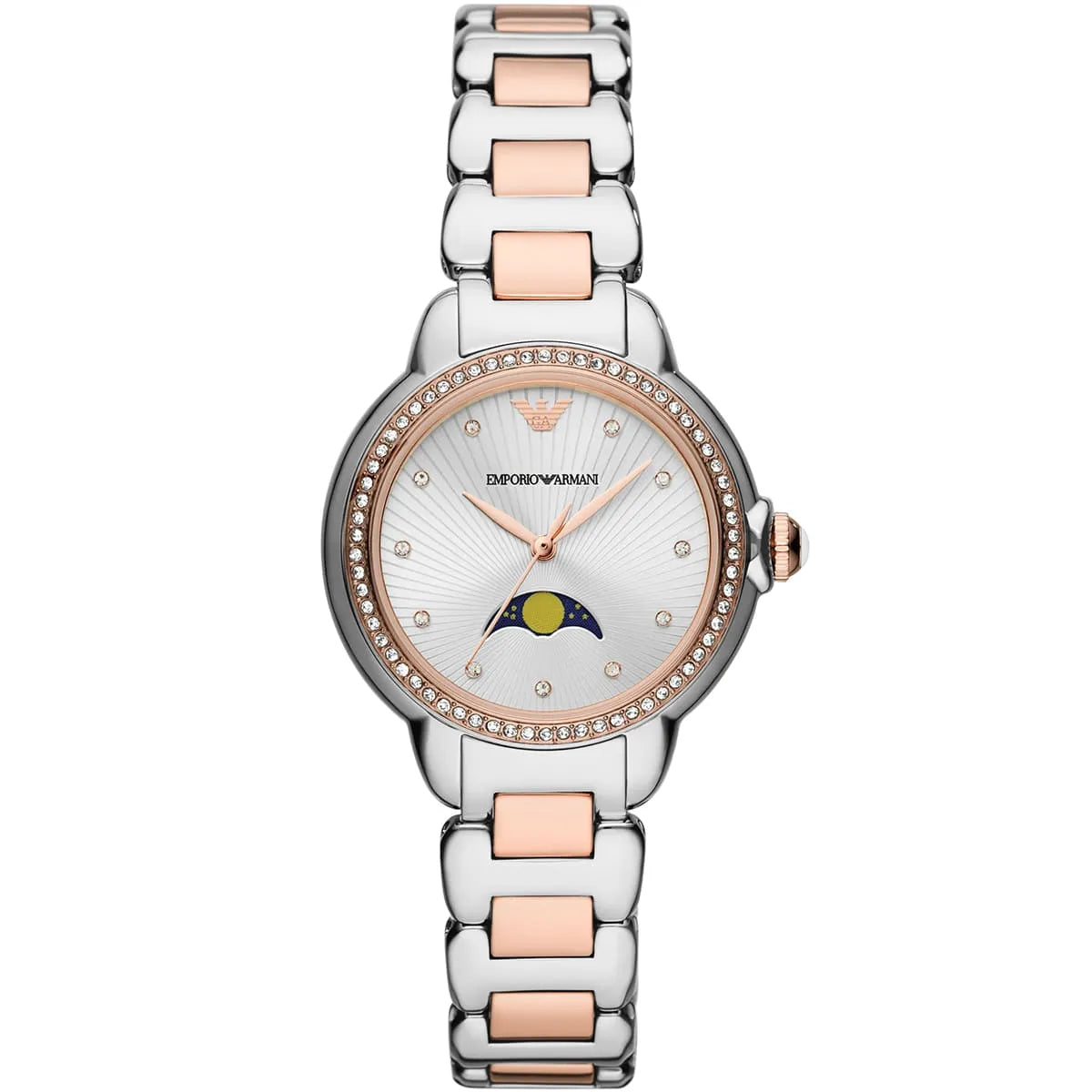Emporio Armani AR11567 Women’s Watch – Mia Collection Two-Tone Stainless Steel (Silver & Rose Gold) 32mm Elegant Design