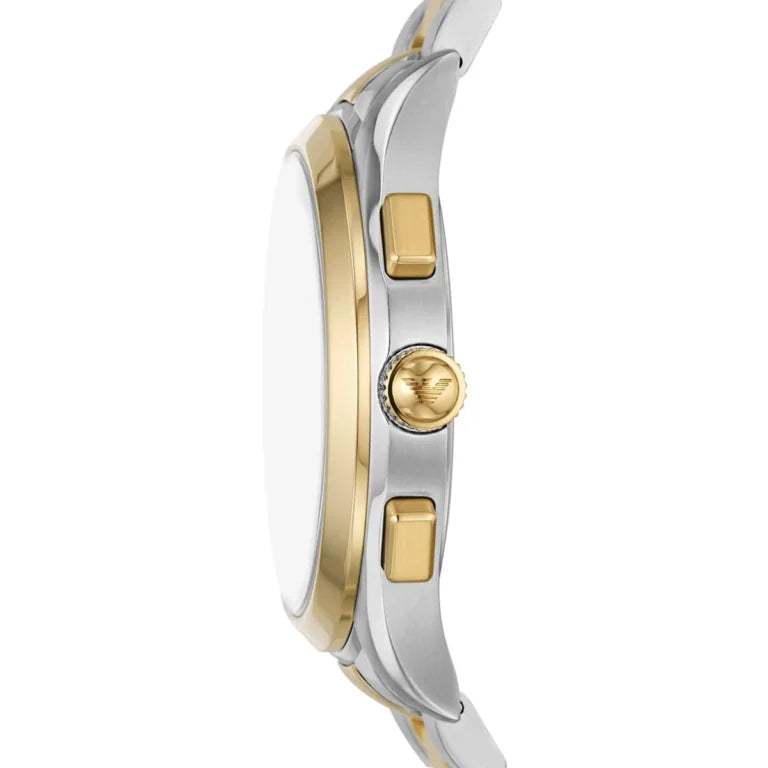 Emporio Armani Paolo Watch for Men AR11579 – Blue Dial, Two-Tone Stainless Steel Strap, Quartz, 42mm