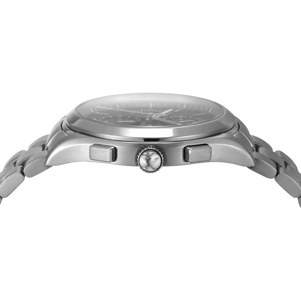 Emporio Armani AR11602 – Men’s Paolo Black Dial Stainless Steel Watch