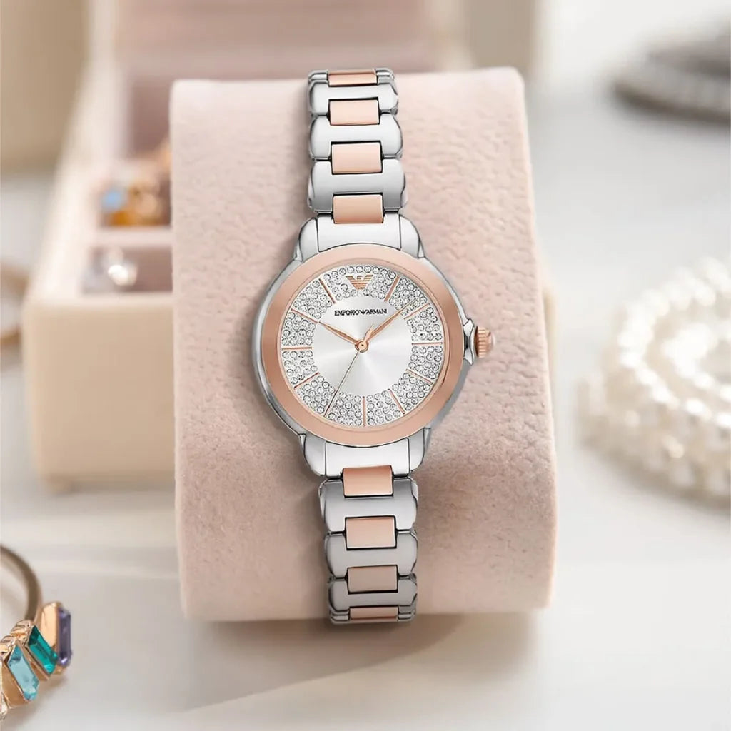Emporio Armani Mia AR11643 Women’s Watch – Silver Dial Two-Tone Stainless Steel Elegant Fashion Watch