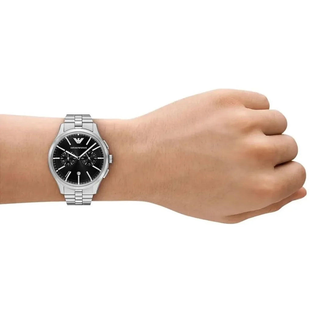 Emporio Armani Emporio Armani Dario Men’s Stainless Steel Watch AR11691 – Black Dial – 42 mm