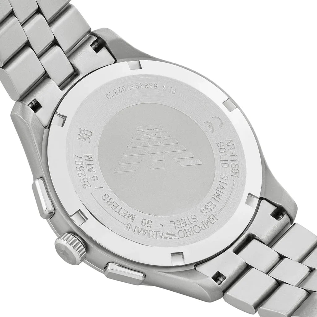 Emporio Armani Emporio Armani Dario Men’s Stainless Steel Watch AR11691 – Black Dial – 42 mm