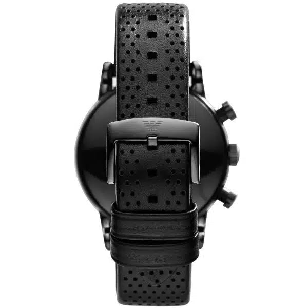 Emporio Armani AR1737 Luigi Men's Watch – Black Dial, Genuine Leather Strap, 41mm Quartz Analog, 50M Water Resistant