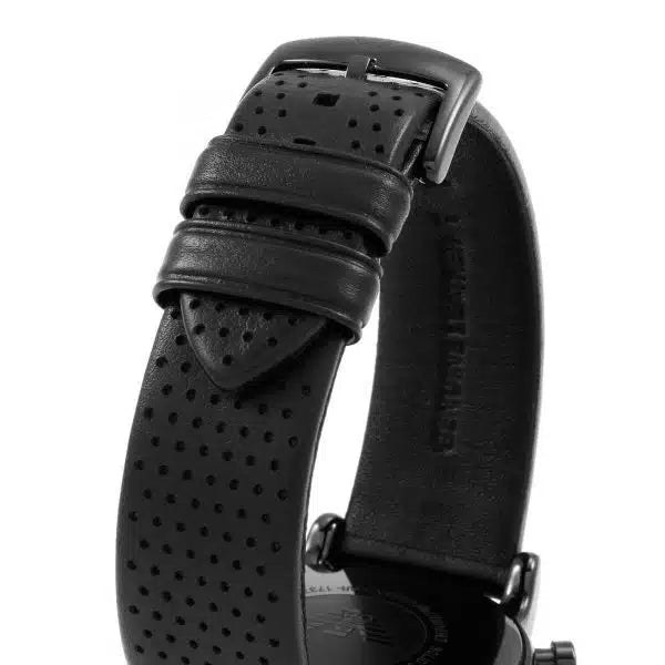 Emporio Armani AR1737 Luigi Men's Watch – Black Dial, Genuine Leather Strap, 41mm Quartz Analog, 50M Water Resistant