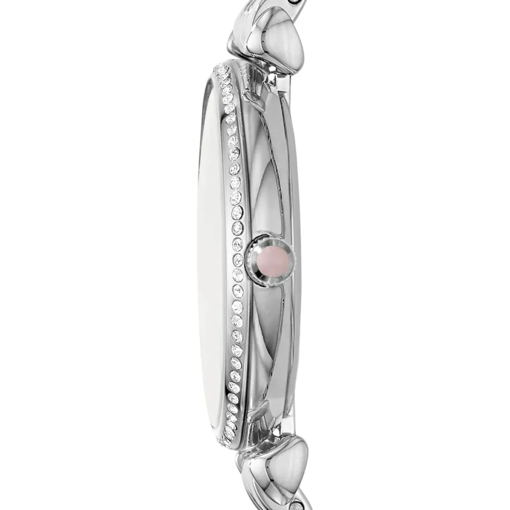 Emporio Armani AR1779 Women’s Watch – Gianni T-Bar Silver Stainless Steel with Pink Dial 32mm