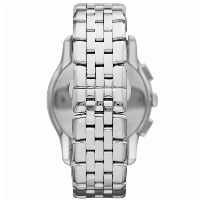 Emporio Armani AR1787 Men’s Analog Watch – 45mm Blue Dial with Silver Stainless Steel Strap