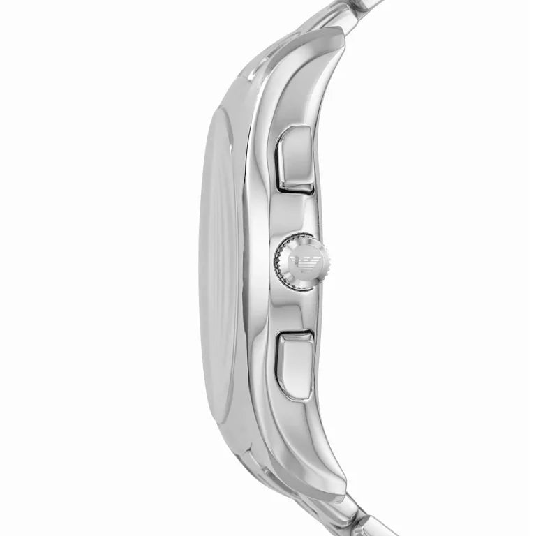 Emporio Armani AR1787 Men’s Analog Watch – 45mm Blue Dial with Silver Stainless Steel Strap