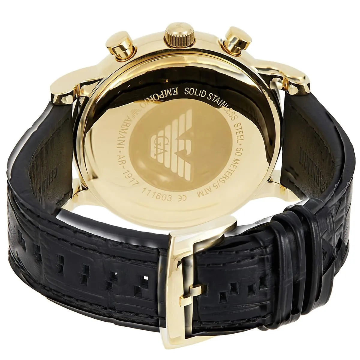 Luigi Chronograph Black Dial Men's Watch AR1917