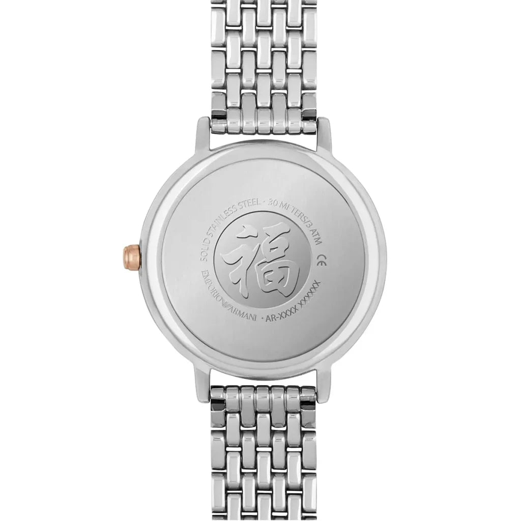 Emporio Armani Kappa Mini Men’s Watch AR2515 – White Dial, Two-Tone Silver & Rose Gold, 28mm