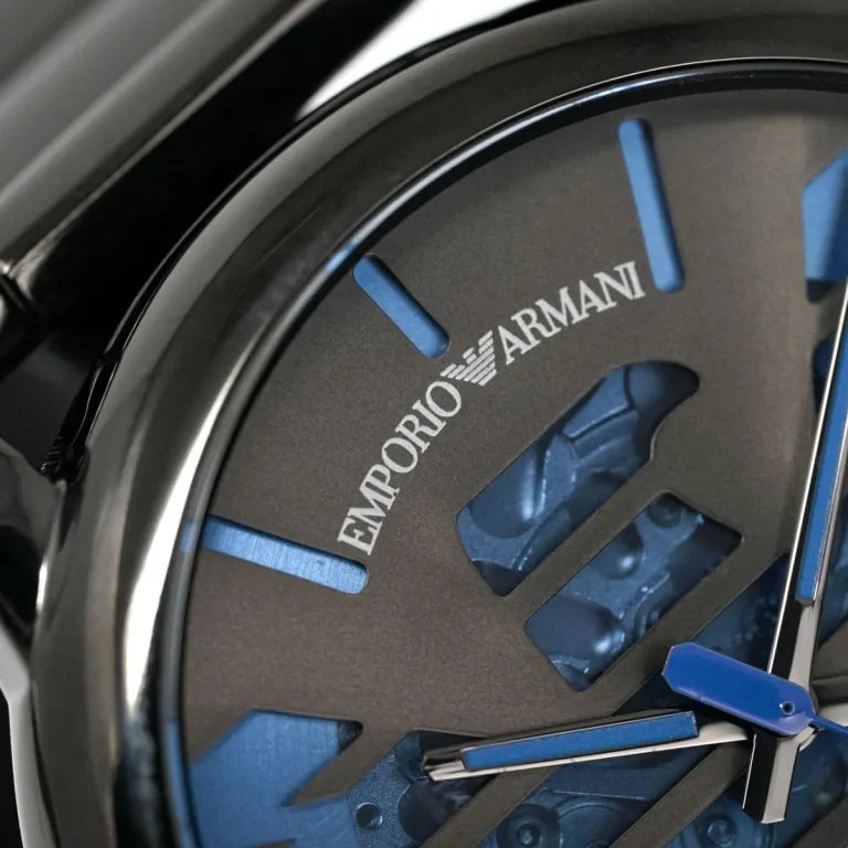 Emporio Armani Luigi Automatic Watch for Men AR60029 – Gray Dial, Stainless Steel Strap, 43mm