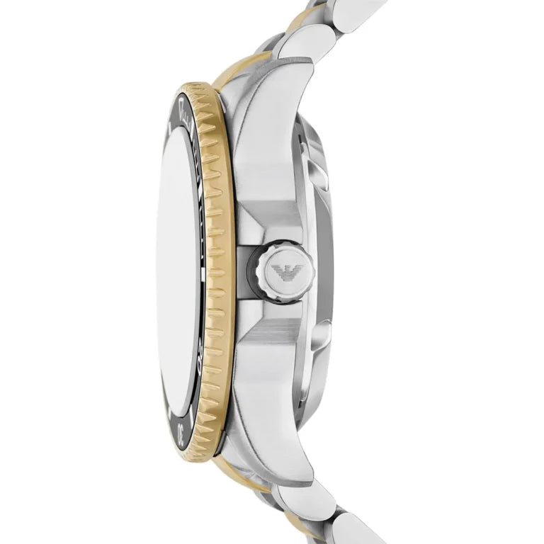 Emporio Armani Sea Explorer Men’s Automatic Watch – Two-Tone Stainless Steel | 200M Water Resistant | Model AR60089