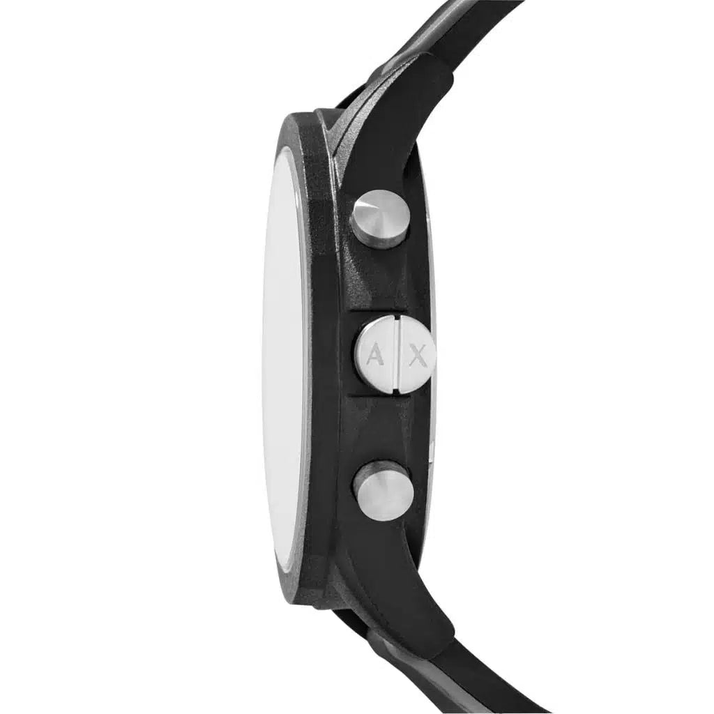 Armani Exchange Outerbanks Men's Watch AX1331, Black & Grey Silicone Strap