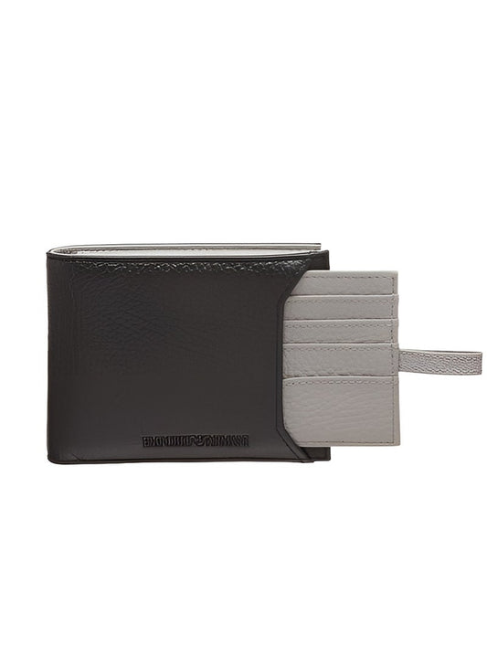 EA Black Leather Wallet For Men 93#