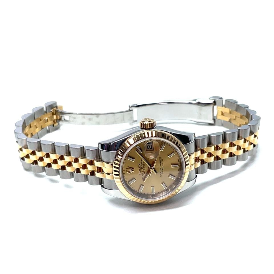Rolex Lady-Datejust 26mm Gold and Silver Women's Watch – Reference 179173-Rolex-W-S-01