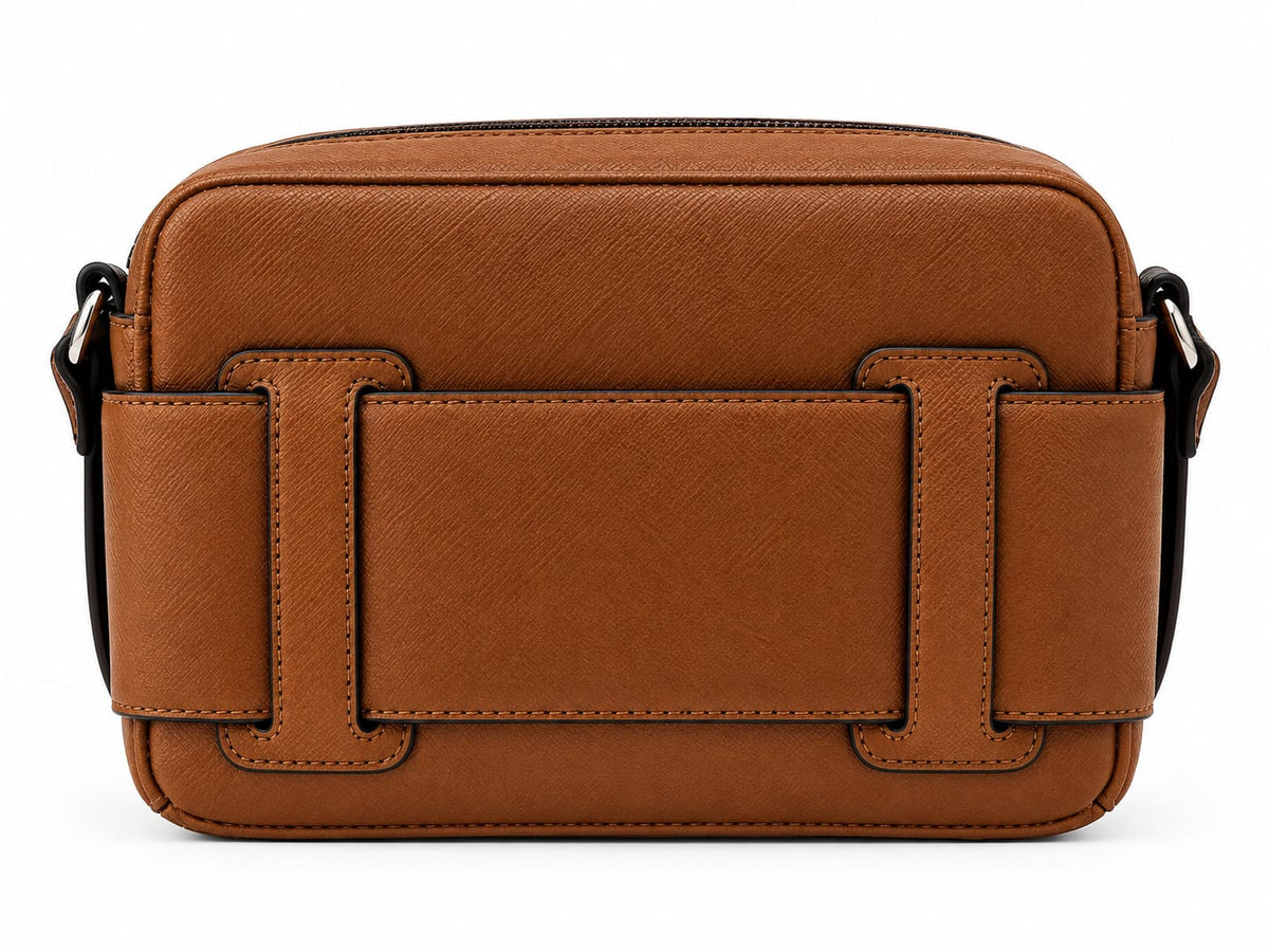 Armani Exchange Women's Structured Crossbody Bag with Front Pocket, Brown#0017