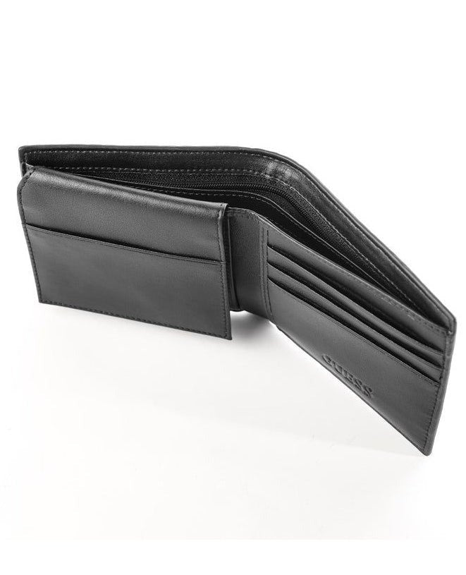 GU Black Leather Wallet For Men #3