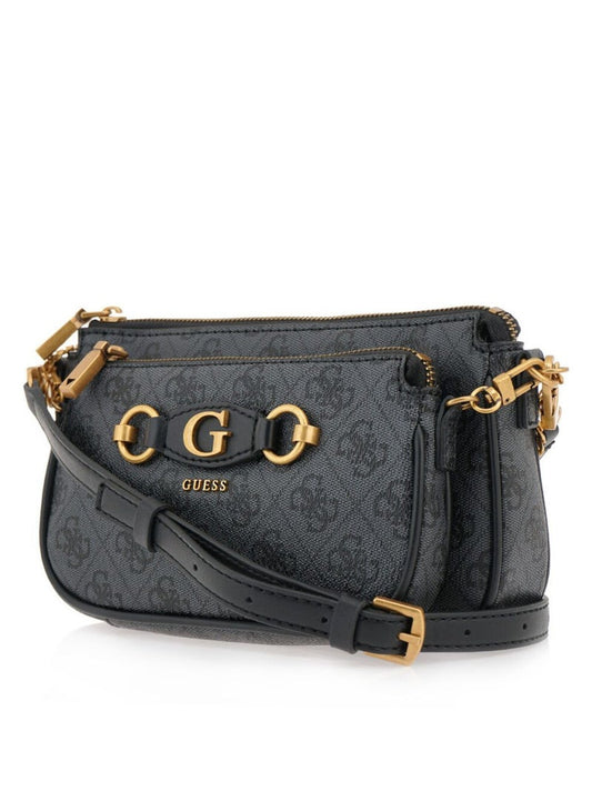 GU 2-in-1 Dark Grey Monogram Crossbody Bag For Women 76#