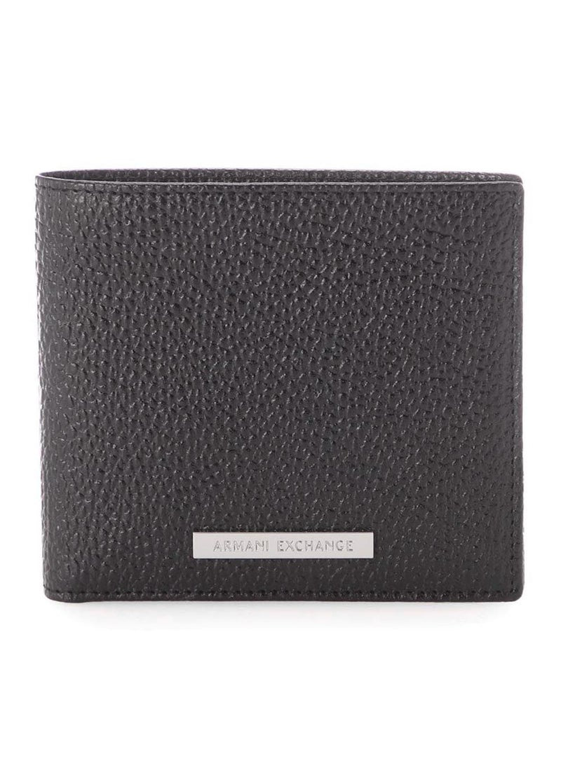AX Black Leather Wallet & Keychain Set For Men #2