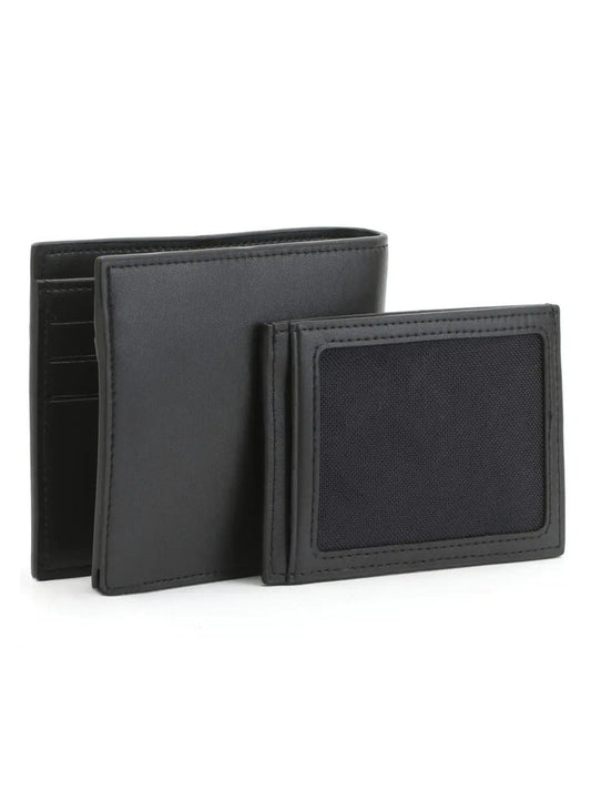 LC Black Leather Wallet-Card Holder Set For Men 1#