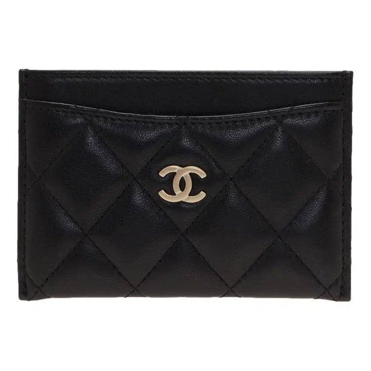 Chanel Black Quilted Leather CC Card Case#16