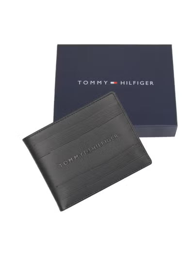 Tommy Hilfiger Emmet Men’s Leather Global Wallet – Black Bi-Fold Wallet with RFID Protection#81