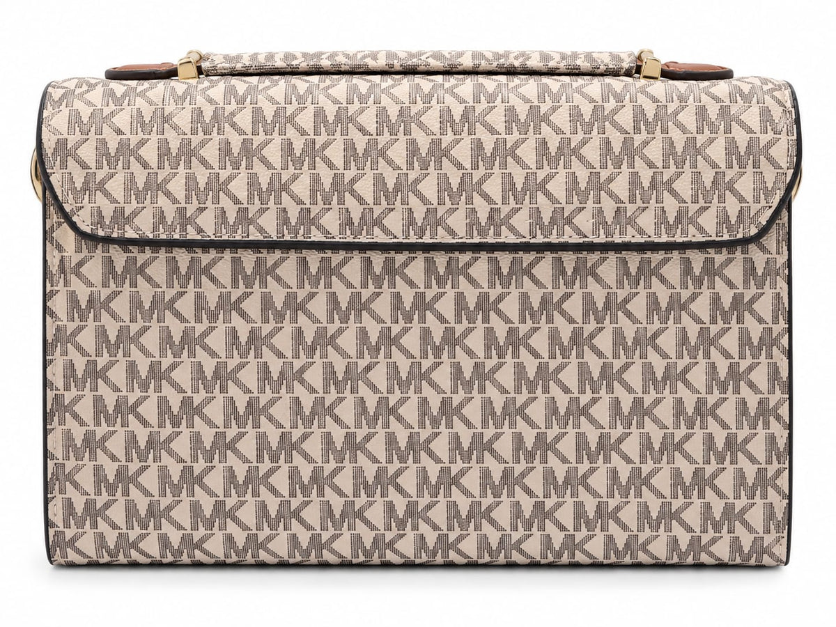 Women’s Monogram Shoulder & Crossbody Handbag with Gold-Tone Hardware#0079