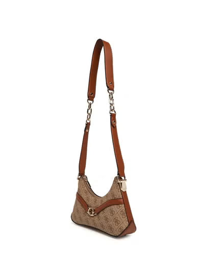 Guess Latte Logo Light Brown Women Crossbody Bag HWSG7993730 – Elegant Leather Monogram Bag#193