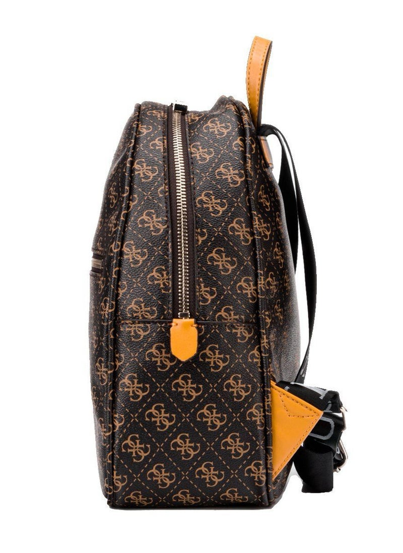 GU Brown Monogram Backpack For Women #133