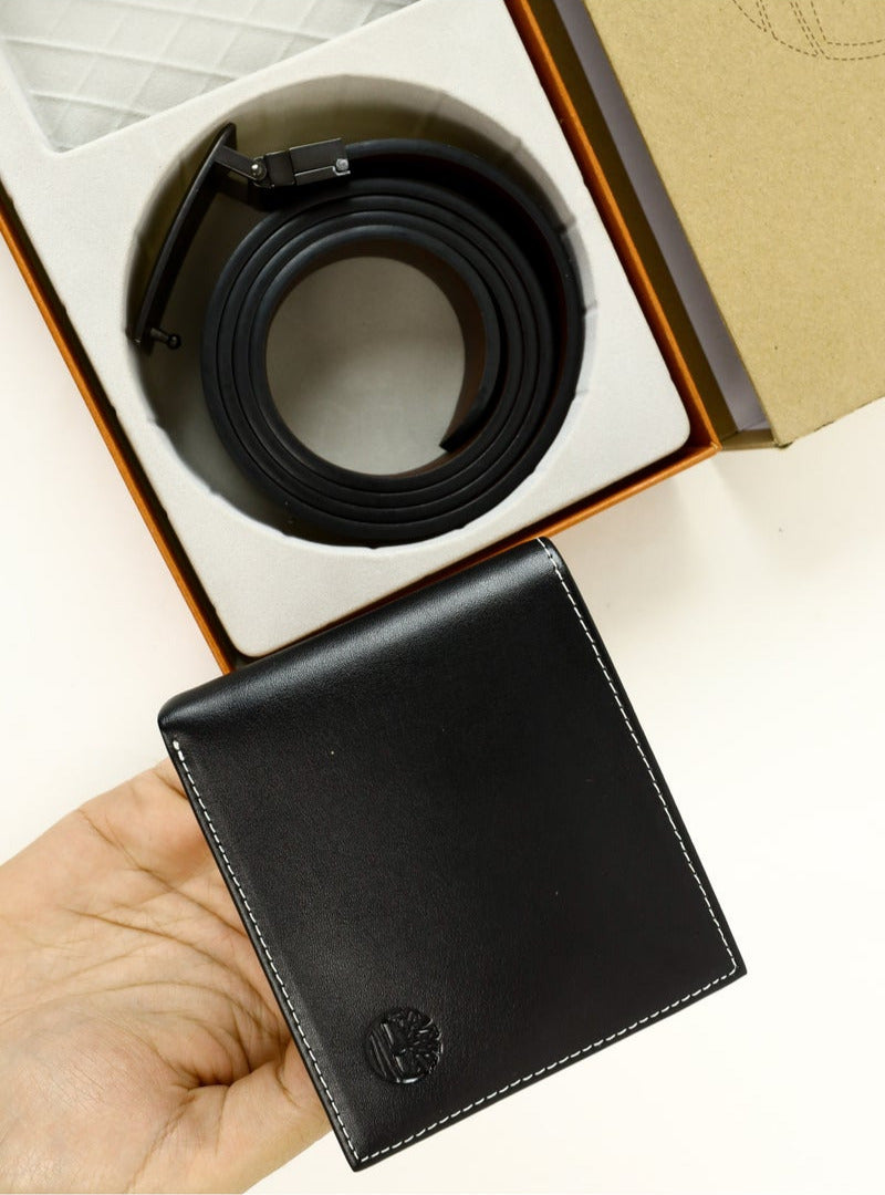 TL Leather Wallet-Belt Set For Men 22#