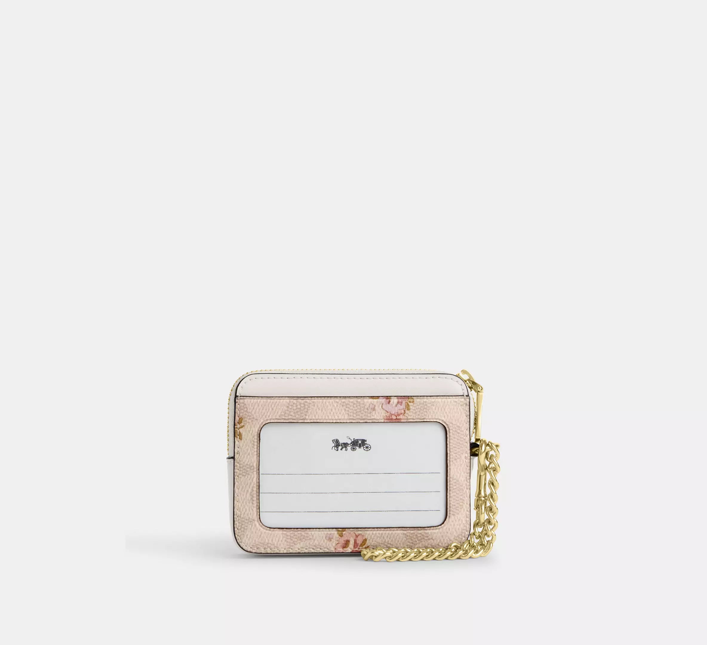 Zip Card Case In Signature Canvas With Floral Print #0023