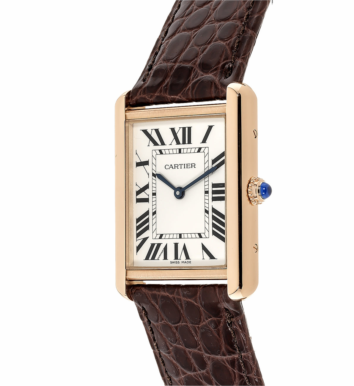 Cartier Tank Solo Luxury Watch W5200025 – Rose Gold & Brown Leather Strap