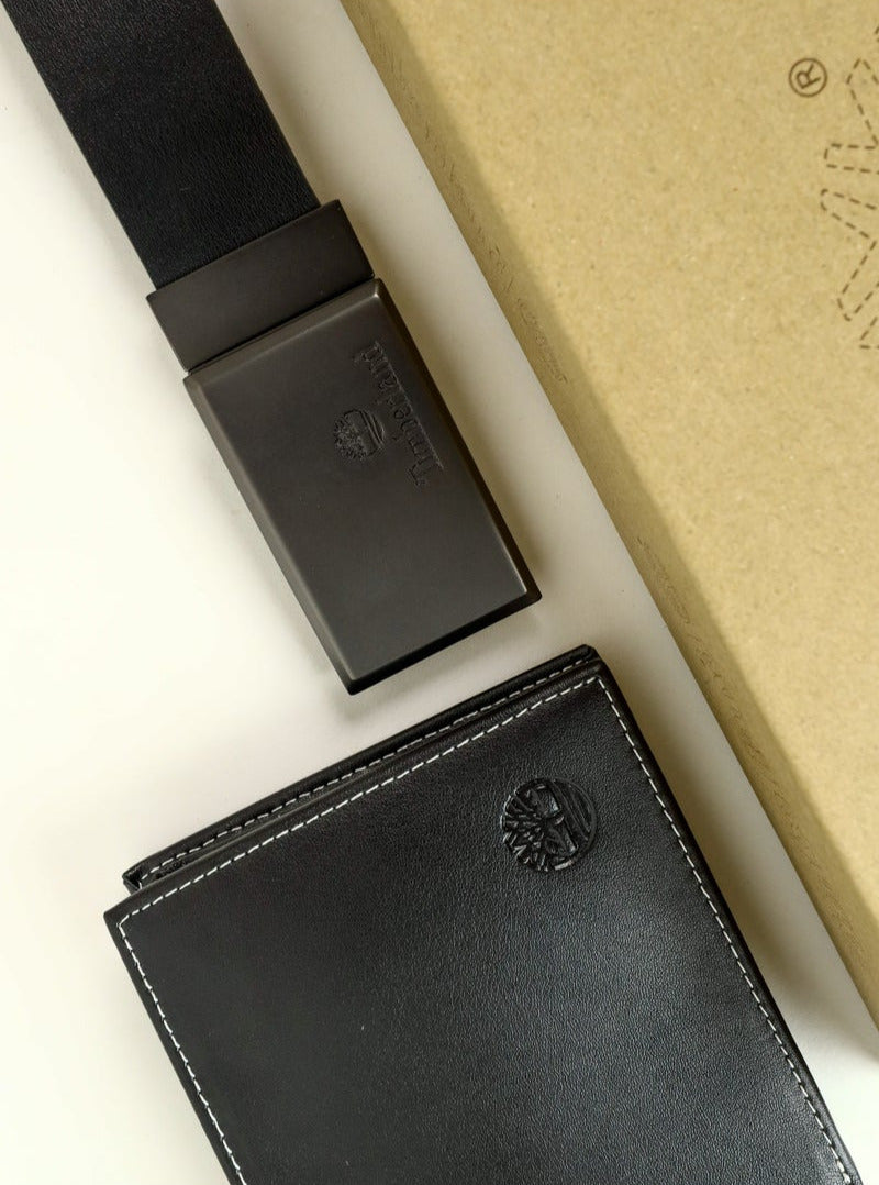 TL Leather Wallet-Belt Set For Men #1