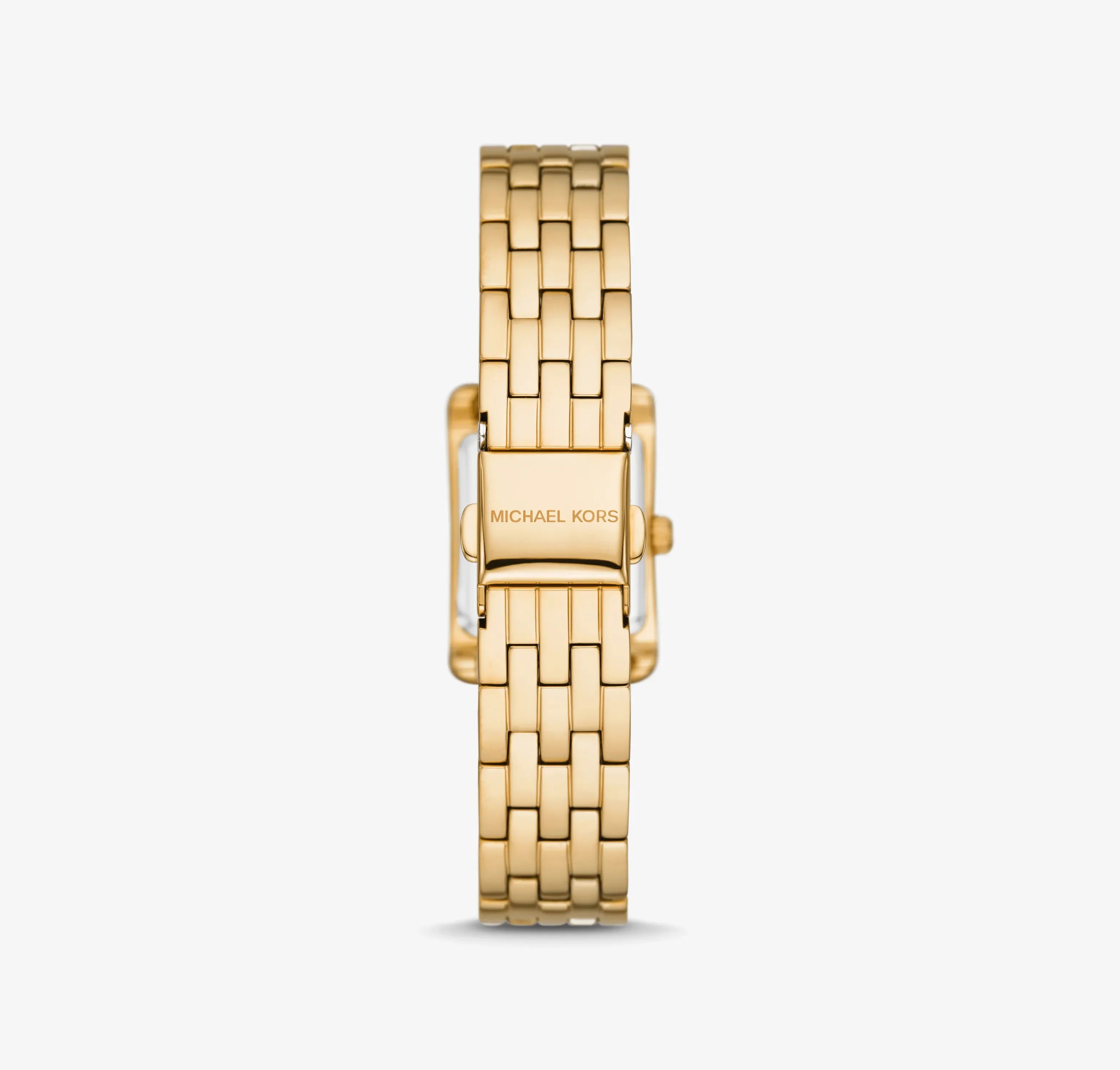 Michael Kors Monroe MKO1034 Women’s Quartz Watch – White Dial Gold Stainless Steel Bracelet with Pavé Crystals