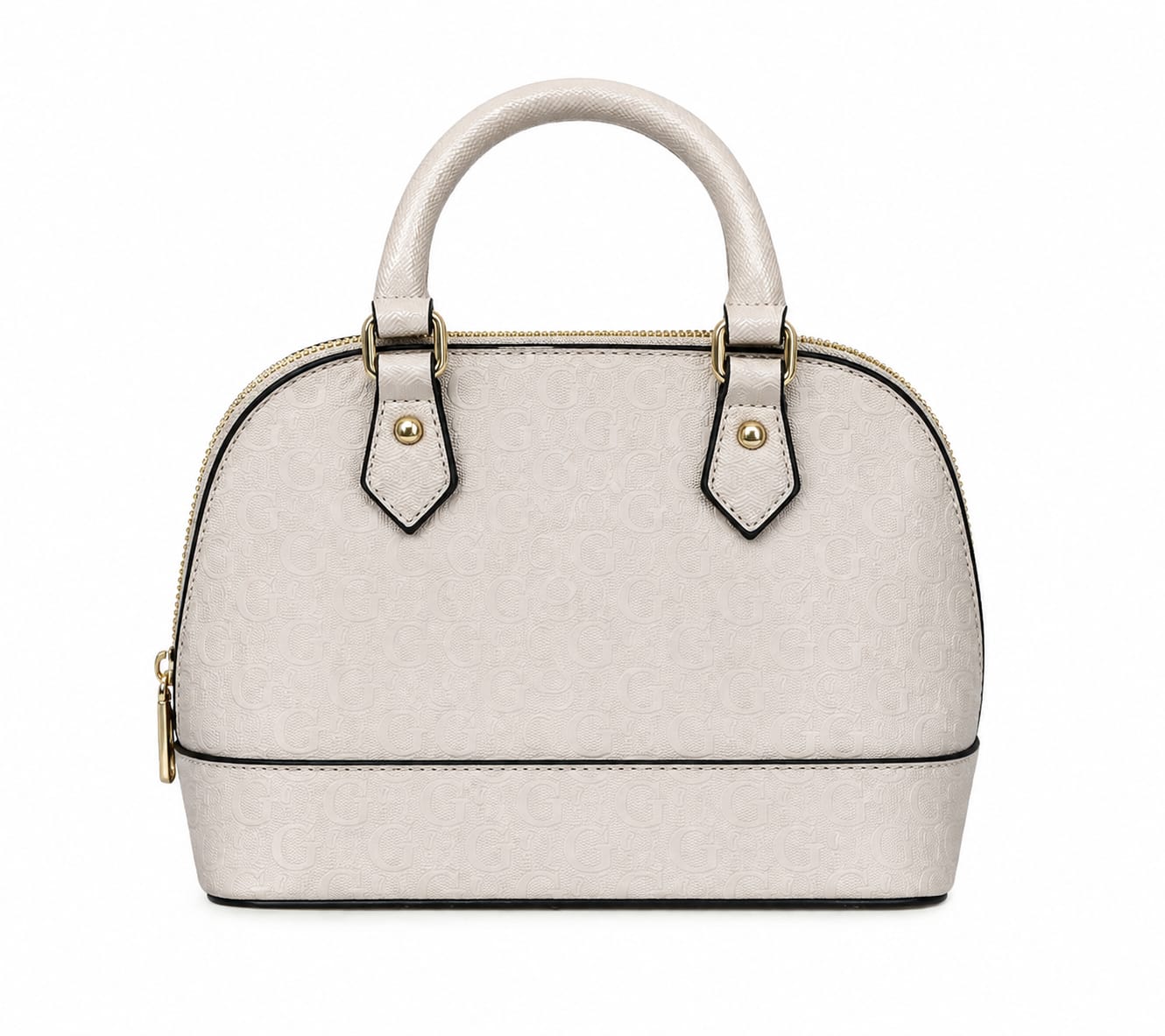 GUESS Small Dome Satchel Bag for Women with Detachable Crossbody Strap – White#17-100