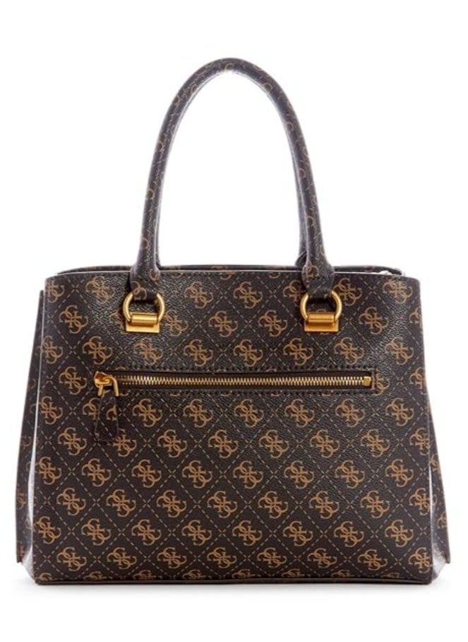 GU Leather Dark Brown Bag For Women 126#