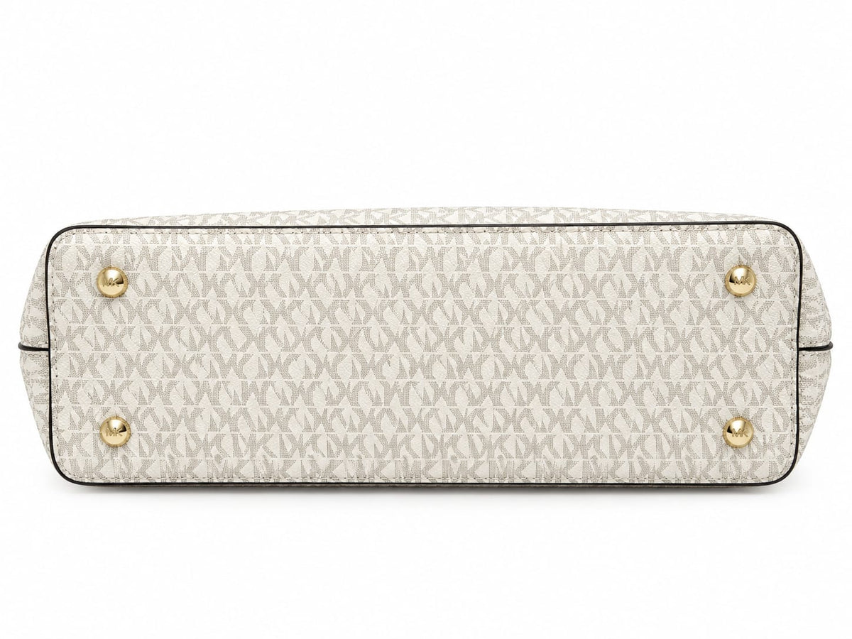 Michael Kors Signature Logo Large Tote Bag – Cream & Blush Pink#0037