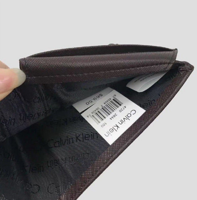 CK Brown Wallet-Keychain-Card Holder Set For Men #6