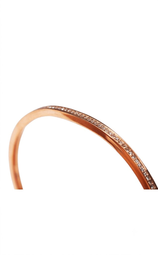 Michael Kors Open Cuff Bracelet for Women – Elegant Rose Gold-Tone Fashion Jewelry#011