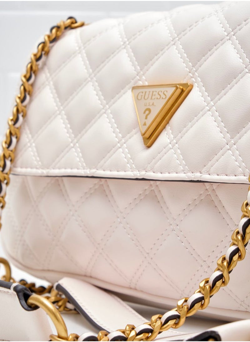 GU White Quilted Bag For Women #105