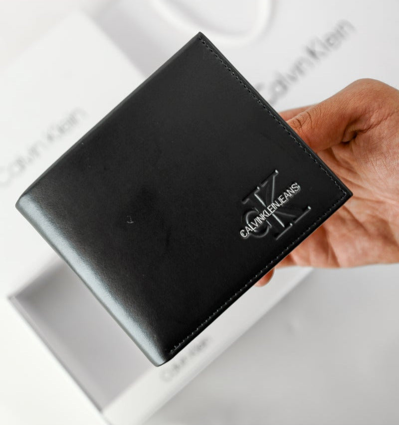 CK Black Leather Wallet-Belt Set For Men #10