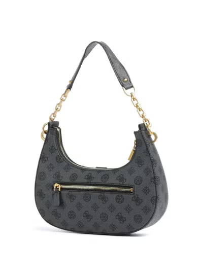 Guess Kuba Top Zip Shoulder Bag – Dark Gray (AD-Sep) – Stylish & Compact Everyday Bag#34-107