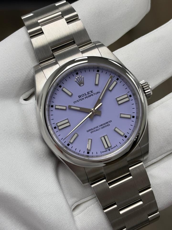 Rolex Oyster Perpetual 41 Lavender Dial Watch-RX-Oyster-01