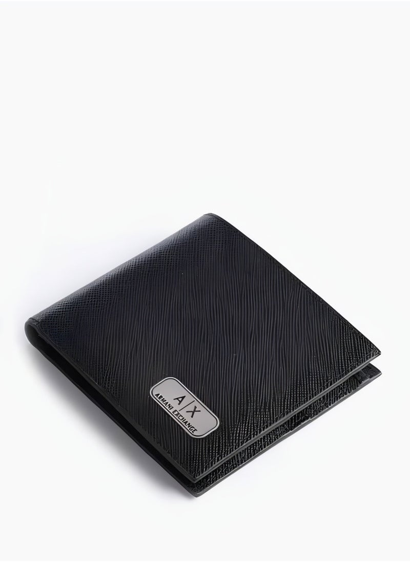 AX Black Leather Wallet & Keychain Set For Men 17#