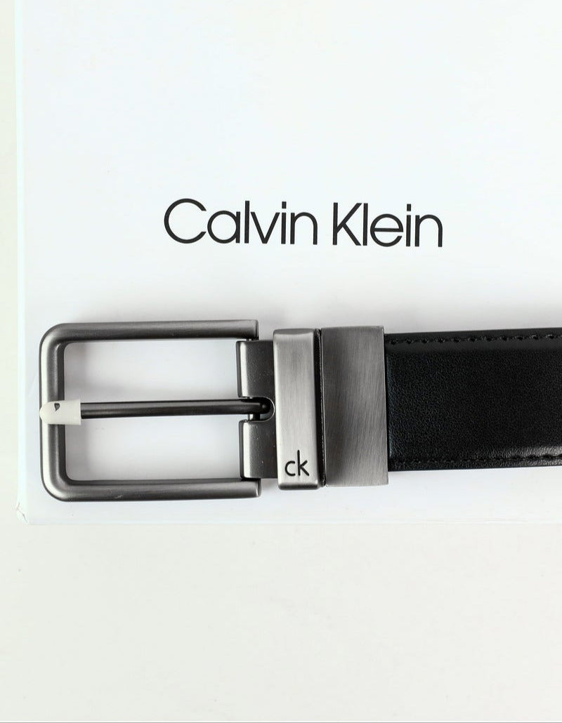 CK Black Leather Wallet-Belt Set For Men #5
