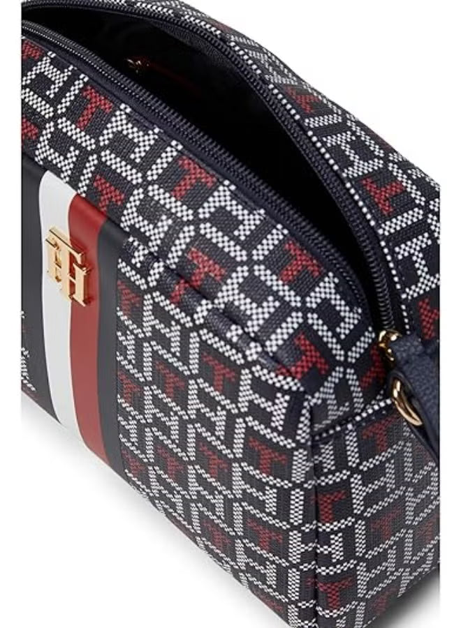 Tommy Hilfiger Monogram Print Camera Crossbody Bag 👜✨#0082