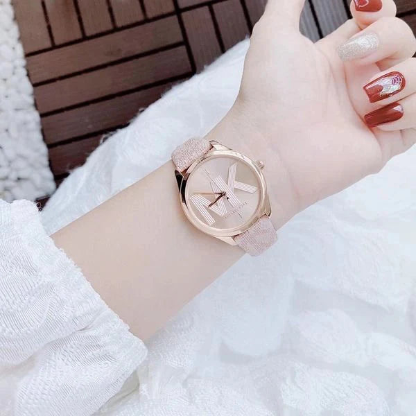 Michael Kors Jaycie MK2879 Women’s Watch – Pink Dial, Pink Leather Strap, Quartz, 33mm, 50M Water Resistant